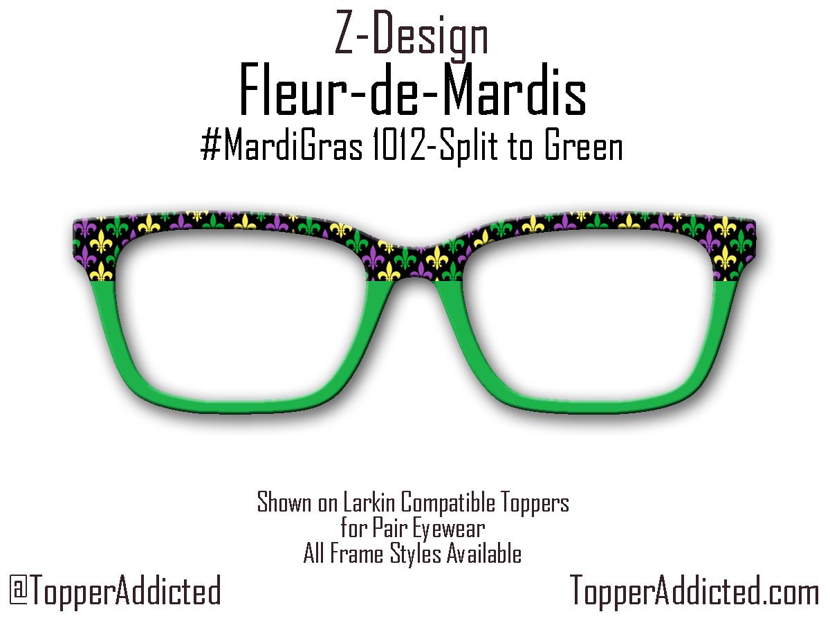 Fleur De Lis Mardi Gras Pair Eyewear Topper