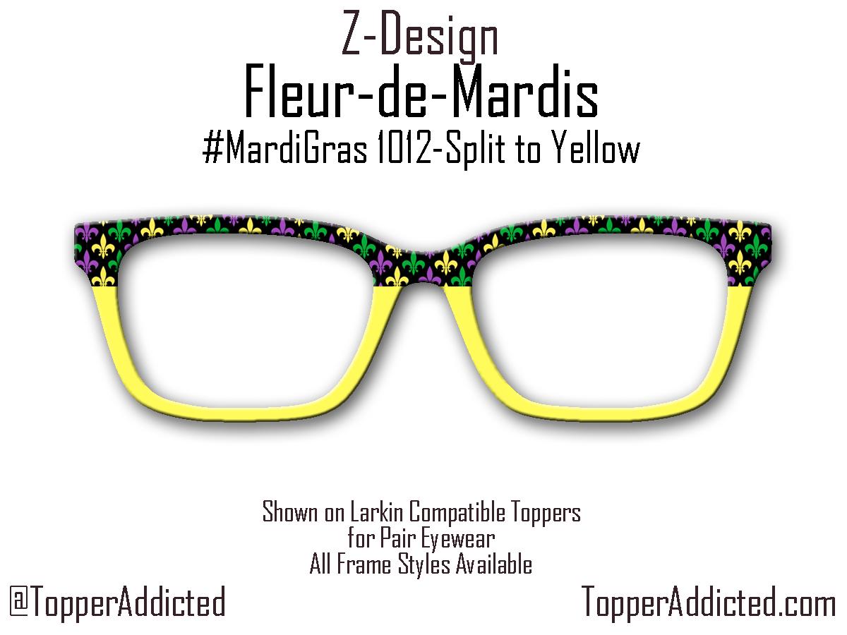 Fleur De Lis Mardi Gras Pair Eyewear Topper