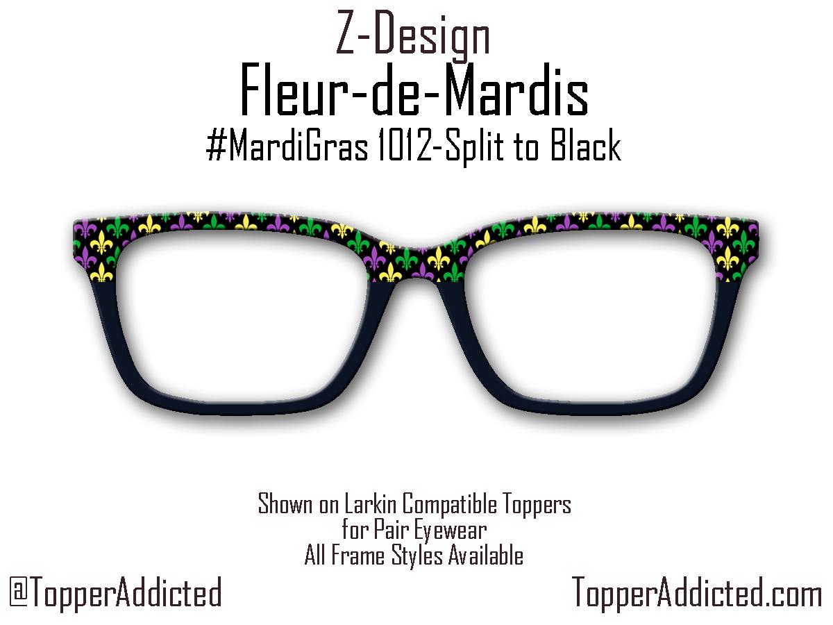Fleur De Lis Mardi Gras Pair Eyewear Topper