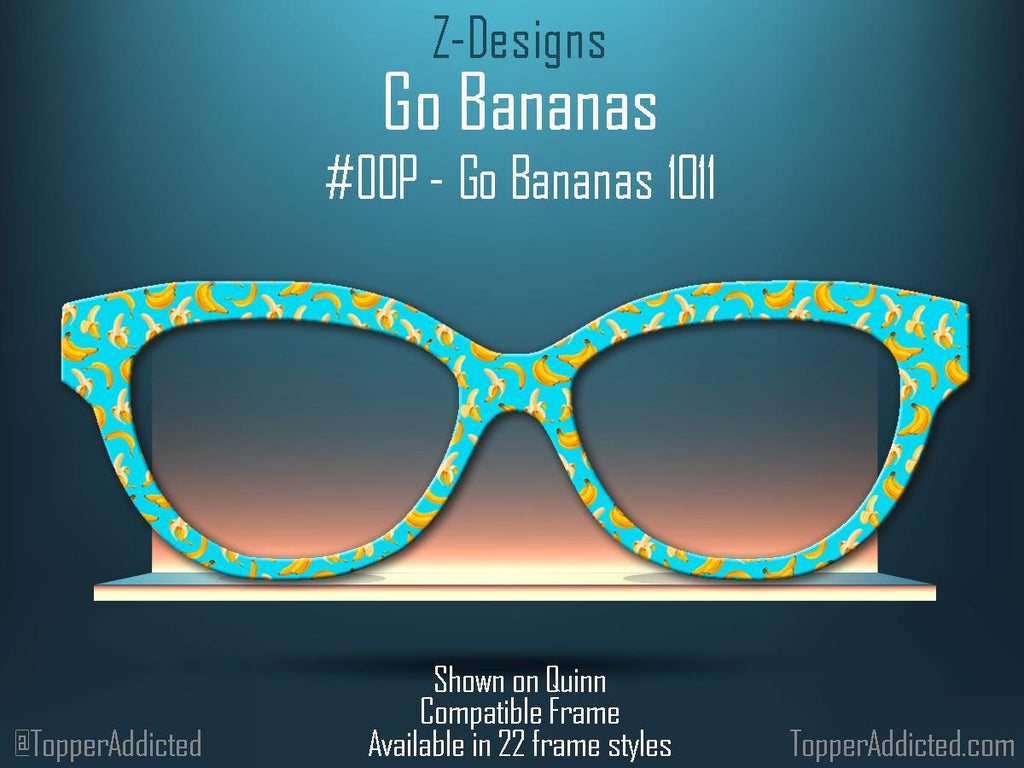 Go Bananas - Fun and Funky Toppers for Pair Eyewear Compatible Top Frame All Styles - Metal Toppers with super Fast Shipping from Texas USA