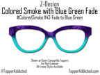 Purple colored smoke with a fade to blue green for Pair Eyewear Compatible Magnetic Toppers - Metal Topper