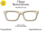 Mystical Elements in Beige, Orange and Charcoal - on Magnetic Glasses Toppers Compatible with Pair Eyewear - All 30 Styles - Fast Shipping.