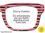Golden Heartbeat on Pink Valentine Magnetic Top Frame for Pair Eyewear. Beautiful and Bold. Pair Compatible Topper. Fast Shipping.