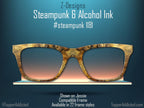 Steampunk Alcohol Ink Metal Magnetic Topper for Pair Eyewear all metal sublimation print toppers - top frames with FAST delivery