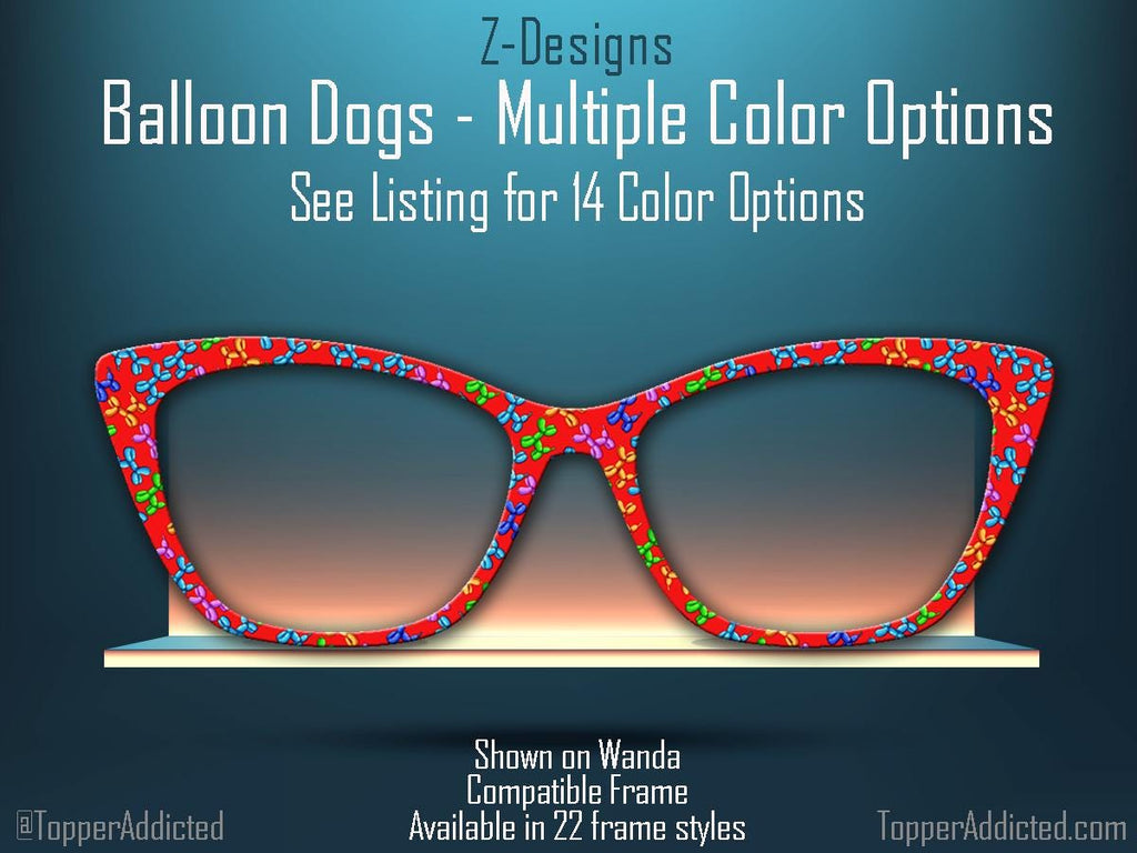 Colorful Balloon Dogs with 14 color options Metal Magnetic Topper for Pair Eyewear FAST delivery