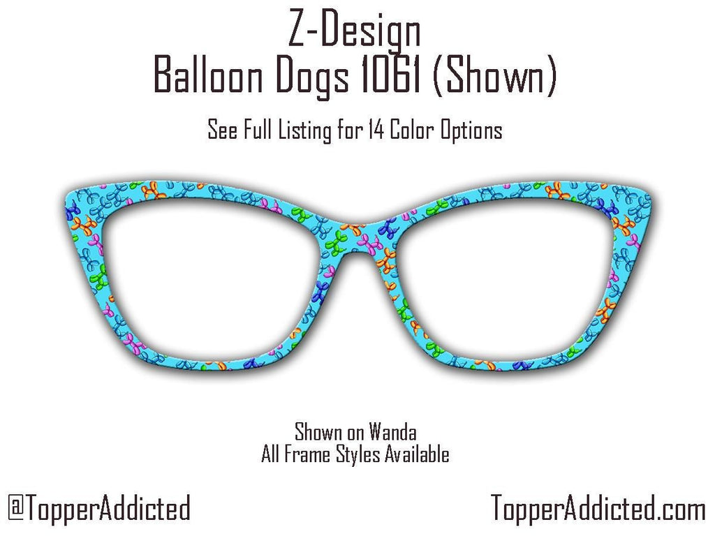 Colorful Balloon Dogs with 14 color options Metal Magnetic Topper for Pair Eyewear FAST delivery