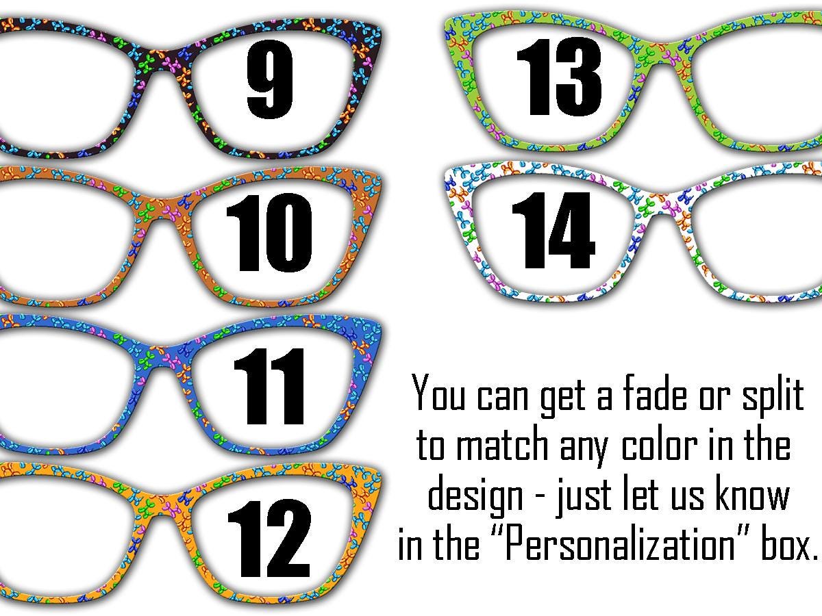 Colorful Balloon Dogs with 14 color options Metal Magnetic Topper for Pair Eyewear FAST delivery