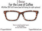 Coffee Bean Heart Print Metal Topper for Pair Eyewear