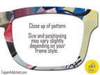 Classic Abstract Art on Pair Eyewear Compatible Toppers - Kandinsky's "Yellow, Red, Blue" magnetic metal topper. Fast Shipping from Texas