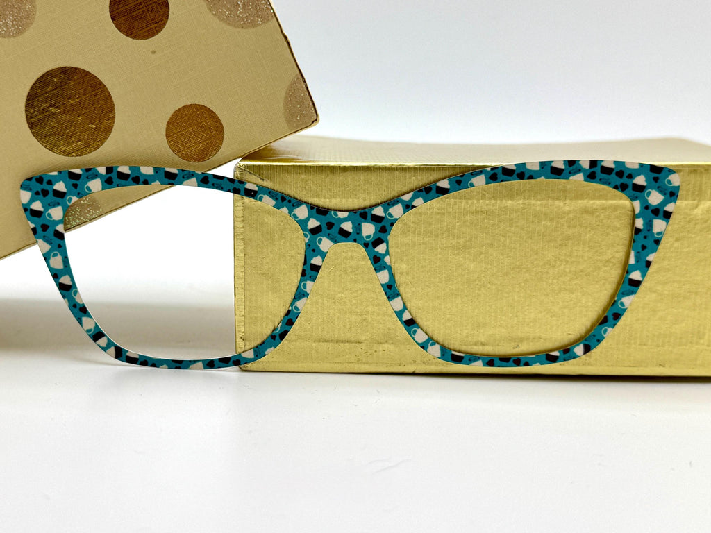 Cupcakes and Coffee Prints for Pair Eyewear Compatible Magnetic Toppers - All Styles - Metal Toppers - Fast Shipping.