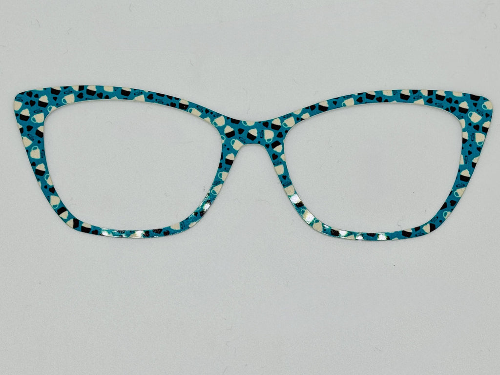 Cupcakes and Coffee Prints for Pair Eyewear Compatible Magnetic Toppers - All Styles - Metal Toppers - Fast Shipping.