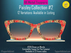 Paisley Collection of Metal Magnetic Toppers for Pair Eyewear | 12 Unique Patterns | All Styles | Fast Shipping.