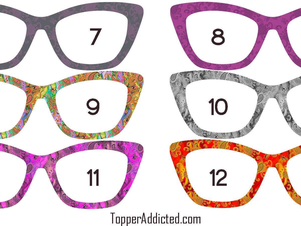 Paisley Collection of Metal Magnetic Toppers for Pair Eyewear | 12 Unique Patterns | All Styles | Fast Shipping.