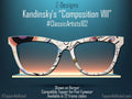 Funky and Bright Abstract Art on Pair Eyewear Compatible Toppers - Kandinsky's "Composition VIII" magnetic metal topper. Fast Ship from USA
