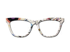 Funky and Bright Abstract Art on Pair Eyewear Compatible Toppers - Kandinsky's "Composition VIII" magnetic metal topper. Fast Ship from USA