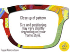 Colorful and Bright Abstract Art on Pair Eyewear Compatible Toppers - Kandinsky's "Composition IX" magnetic metal topper. Made in Texas USA