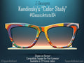 Classic Abstract Art Magnetic Topper for Pair Eyewear - Kandinsky Color Study Squares with Concentric Circles - Bright and Fun toppers