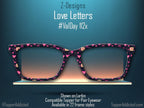 Love Letters Eyewear Topper – Hearts & Envelopes for Pair Eyewear