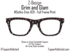 Grim & Glam – Gothic Skull and Roses Magnetic Topper for Pair Eyewear - All Styles - Metal Toppers - Fast Shipping New Top Frames