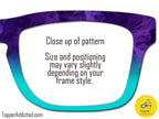 Purple colored smoke with a fade to blue green for Pair Eyewear Compatible Magnetic Toppers - Metal Topper