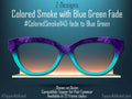 Purple colored smoke with a fade to blue green for Pair Eyewear Compatible Magnetic Toppers - Metal Topper