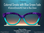Purple colored smoke with a fade to blue green for Pair Eyewear Compatible Magnetic Toppers - Metal Topper