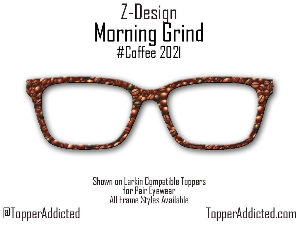 Wear your coffee obsession! Coffee bean topper for Pair Eyewear, available in Dark Roast, French Roast, Light Roast & Full Frame!