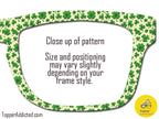 Luck of the Irish - Shamrock Glasses Topper for Pair Eyewear | St. Patrick’s Day Split Green Metal Topper | All Frame Styles & Kirwanda