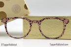 Barrel-Aged Whiskey Barrel Glasses Topper – Rustic Woodgrain Print Eyewear Cover for Pair Eyewear Frames on metal toppers. Fast Shipping.