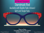 Red Starstruck Magnetic Metal Topper | Compatible with Pair Eyewear | Stars and Blue | Ships in 3 Business Days or less
