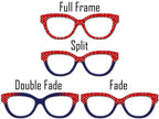 Red Starstruck Magnetic Metal Topper | Compatible with Pair Eyewear | Stars and Blue | Ships in 3 Business Days or less