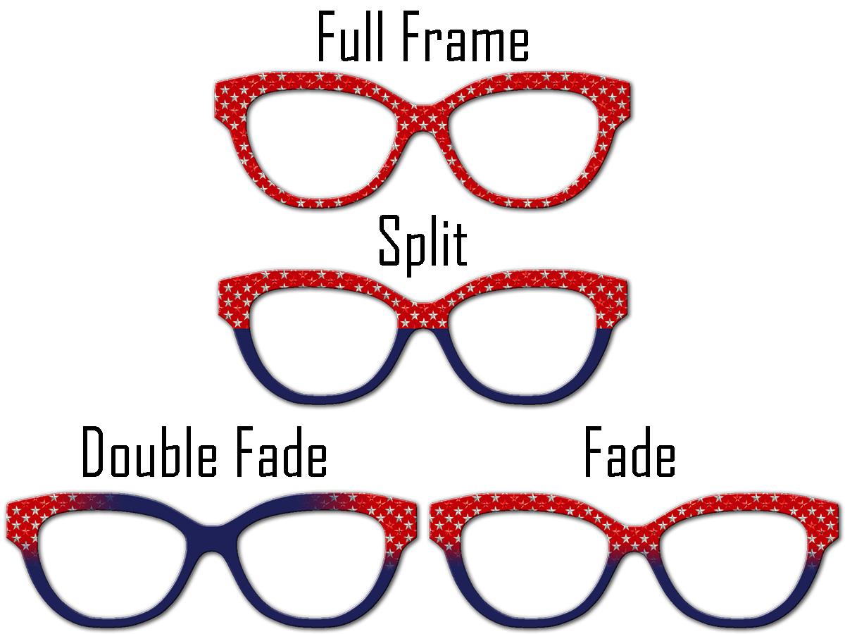 Red Starstruck Magnetic Metal Topper | Compatible with Pair Eyewear | Stars and Blue | Ships in 3 Business Days or less