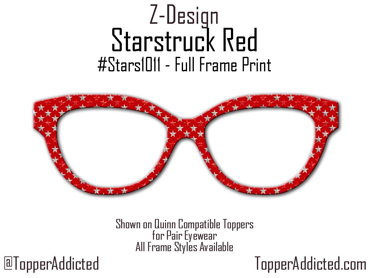 Red Starstruck Magnetic Metal Topper | Compatible with Pair Eyewear | Stars and Blue | Ships in 3 Business Days or less