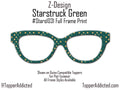 Green Starstruck Magnetic Metal Topper | Compatible with Pair Eyewear | Ships in 3 Business Days or less | All 30+ Top Frame Styles Avail.