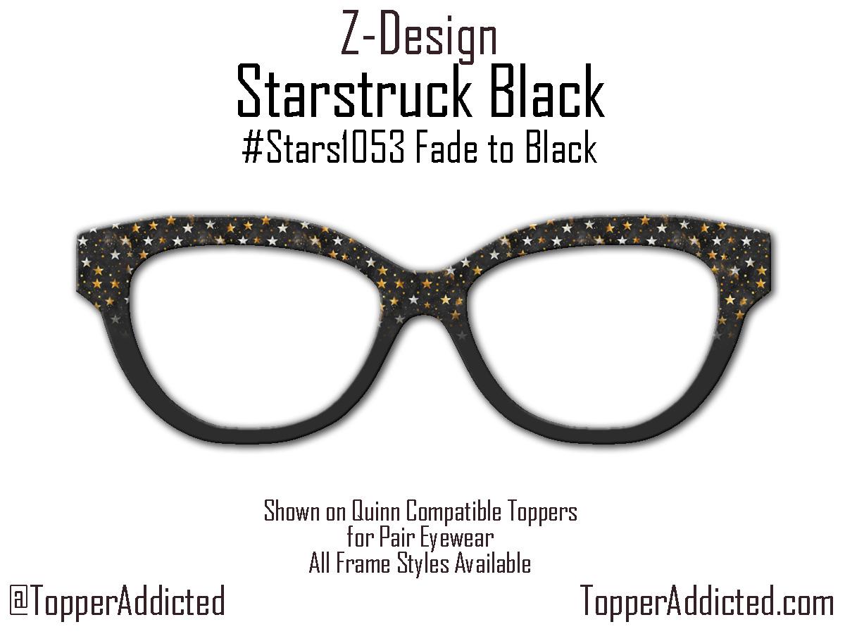 Black Starstruck Magnetic Metal Topper for Pair Eyewear Top Frames