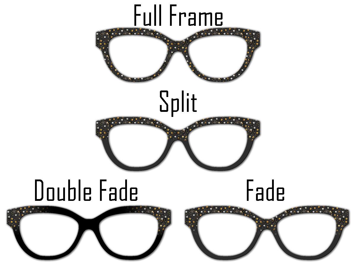 Black Starstruck Magnetic Metal Topper for Pair Eyewear Top Frames