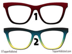 Gradient Metal Magnetic Glasses Toppers – 13 Styles – Subtle to Bold Colors – Everyday & Formal Wear – Pair Eyewear Top Frame Compatible