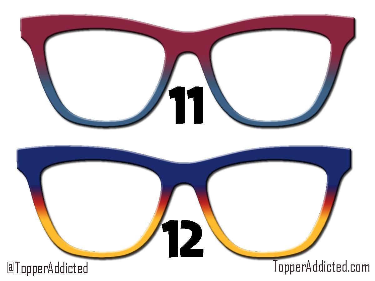 Gradient Metal Magnetic Glasses Toppers – 13 Styles – Subtle to Bold Colors – Everyday & Formal Wear – Pair Eyewear Top Frame Compatible
