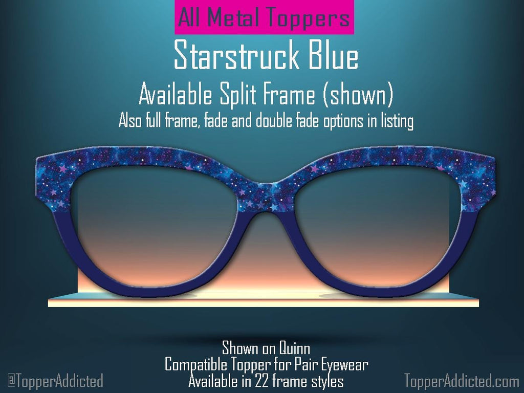 Cosmic Blue Starstruck Magnetic Metal Topper | Compatible with Pair Eyewear | Ships FAST