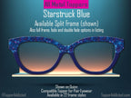 Cosmic Blue Starstruck Magnetic Metal Topper | Compatible with Pair Eyewear | Ships FAST