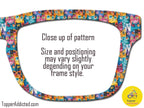 Feline Frenzy Pair Eyewear Compatible Magnetic Toppers – Colorful Cat Pattern, Fast Shipping, Custom Toppers Purrfect Gift for Cat Lovers!