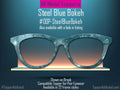 Steel Blue Bokeh Pair Eyewear Compatible Topper– Sparkling Night Sky Aesthetic with Blue Light Bokeh Effect. Strong Magnets. Fast Shipping.