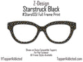 Black Starstruck Magnetic Metal Topper for Pair Eyewear Top Frames