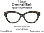 Black Starstruck Magnetic Metal Topper for Pair Eyewear Top Frames