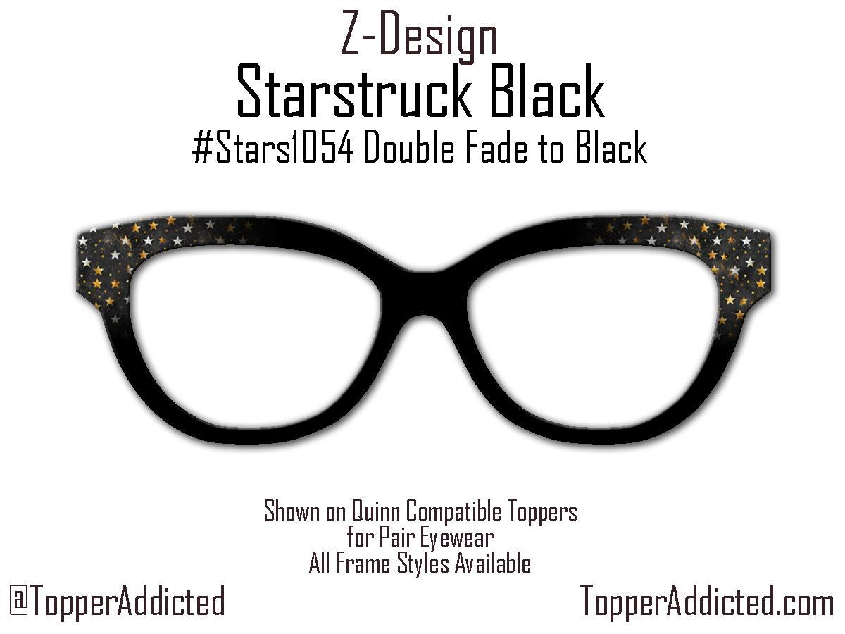 Black Starstruck Magnetic Metal Topper for Pair Eyewear Top Frames