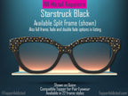 Black Starstruck Magnetic Metal Topper for Pair Eyewear Top Frames