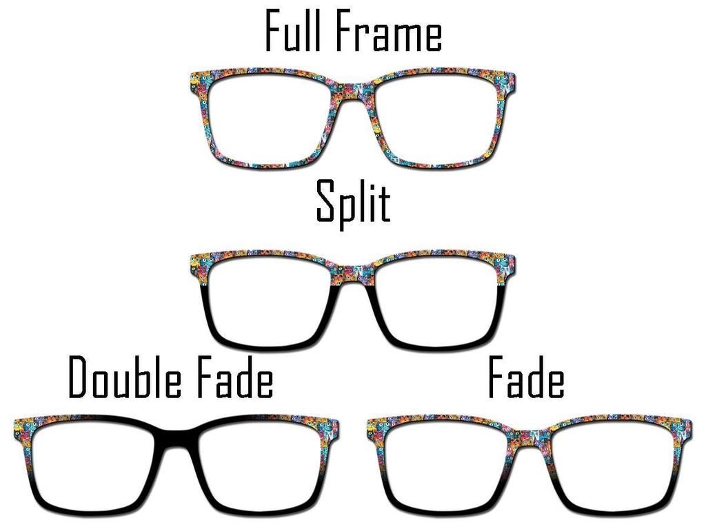 Feline Frenzy Pair Eyewear Compatible Magnetic Toppers – Colorful Cat Pattern, Fast Shipping, Custom Toppers Purrfect Gift for Cat Lovers!