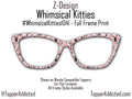 Whimsical Kitties Metal Topper for Pair Eyewear – Pink & Black Cat Design – Magnetic Frame Accessory – Customizable for the Cat Lover