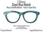 Steel Blue Bokeh Pair Eyewear Compatible Topper– Sparkling Night Sky Aesthetic with Blue Light Bokeh Effect. Strong Magnets. Fast Shipping.