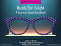 Double Star Delight – Patriotic Red, White & Blue Magnetic Topper for Pair Eyewear | Land That I Love Collection Made in Texas USA